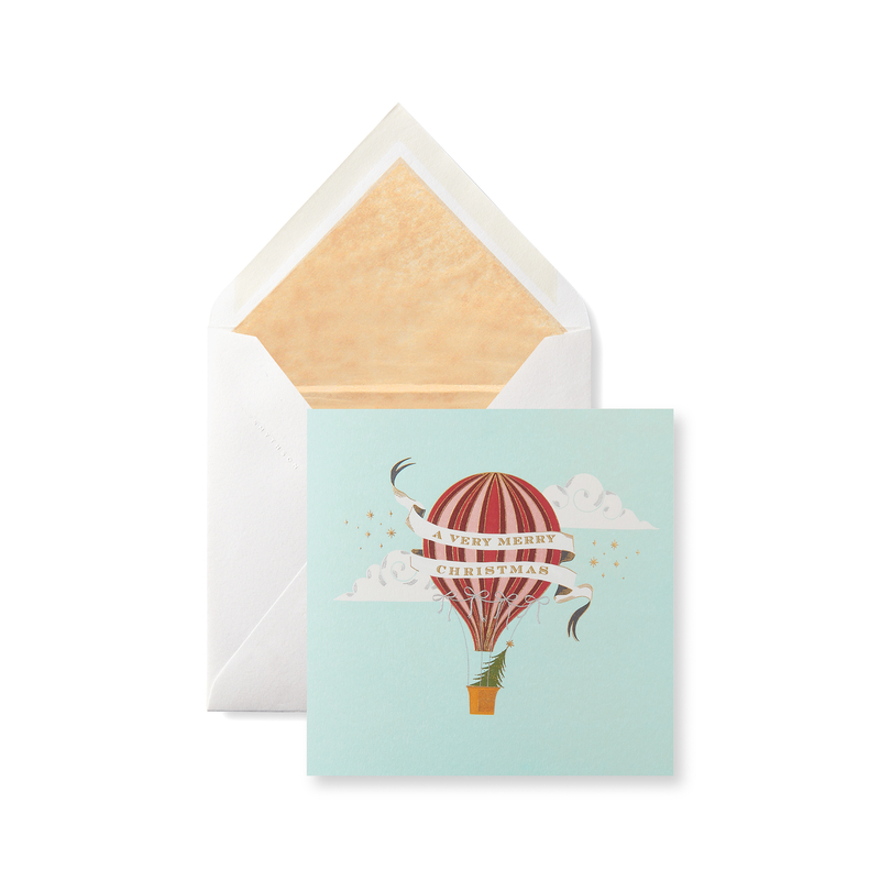Smythson Hot Air Balloon Christmas Card