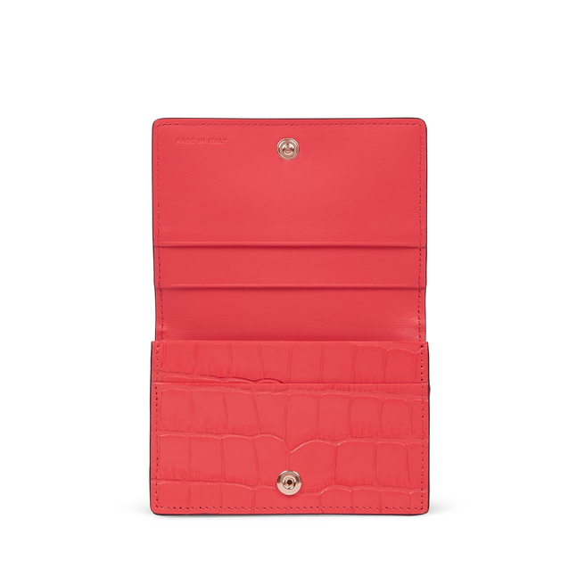 Folded Card Case with Snap Closure in Mara