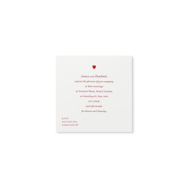 Square Wedding Invitation