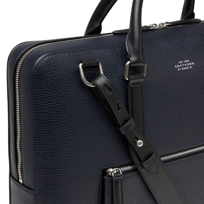 Slim Briefcase with Zip Front in Ludlow