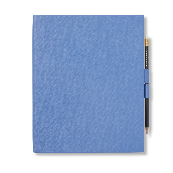 Portobello Sketchbook in Panama in nile blue | Smythson