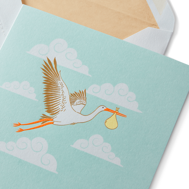 Stork Birth Greeting Card