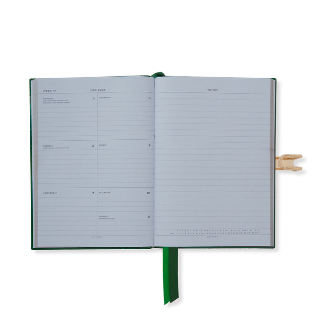 20242025 Soho Weekly Agenda with Slide in Mara in clover Smythson
