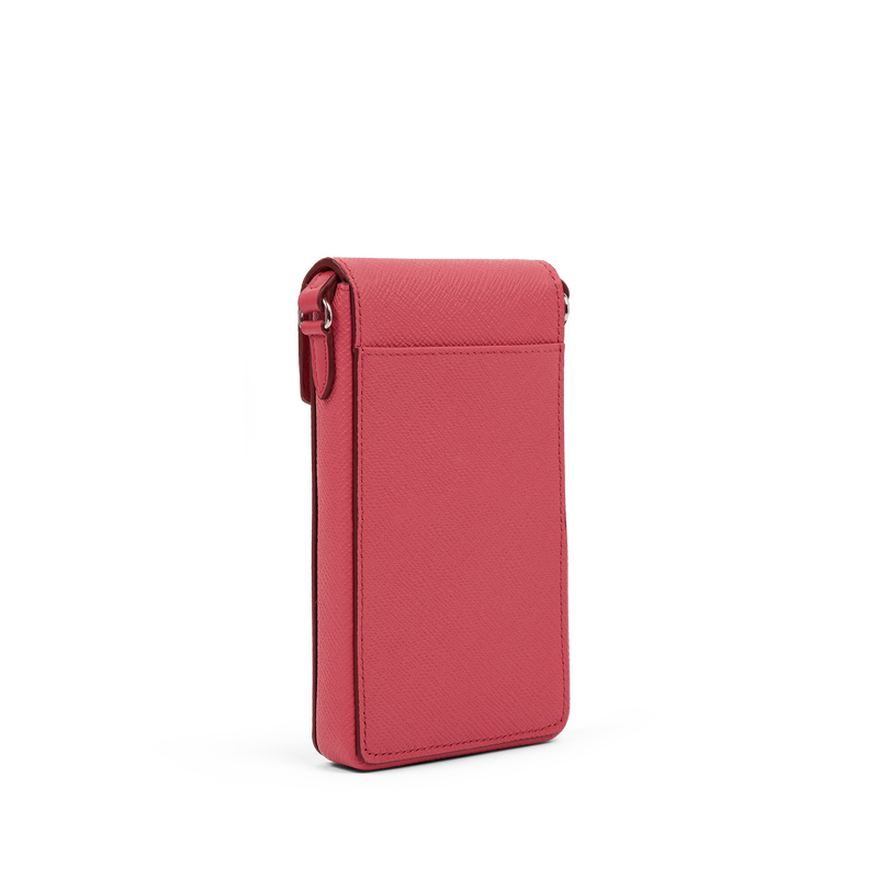 Smythson Envelope Phone Case Crossbody in Panama