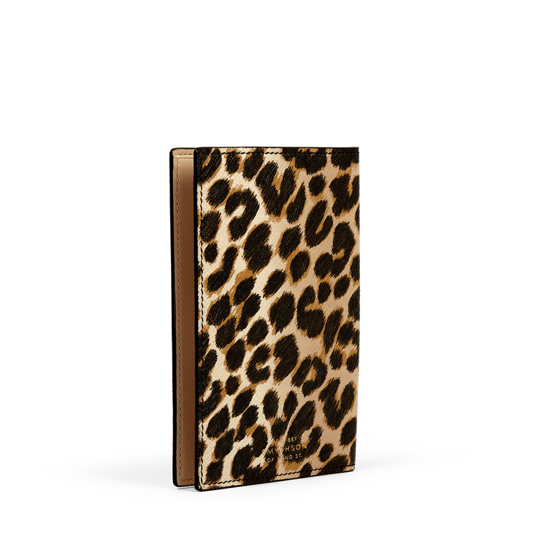 Smythson Passport Cover in Panama Leopard