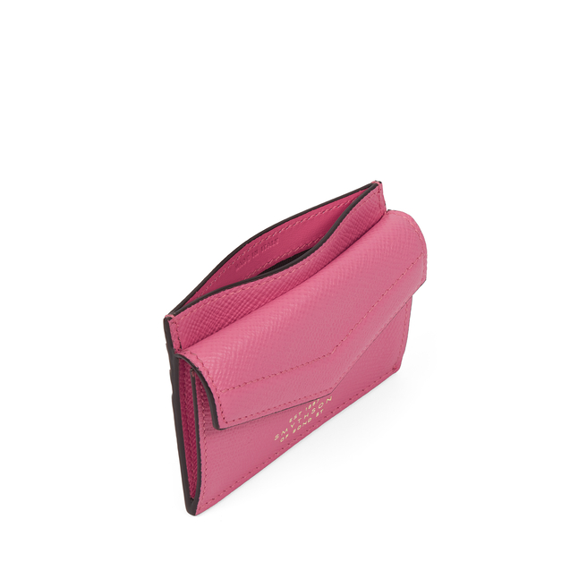 Envelope Card Case with Coin Purse in Panama in peony | Smythson