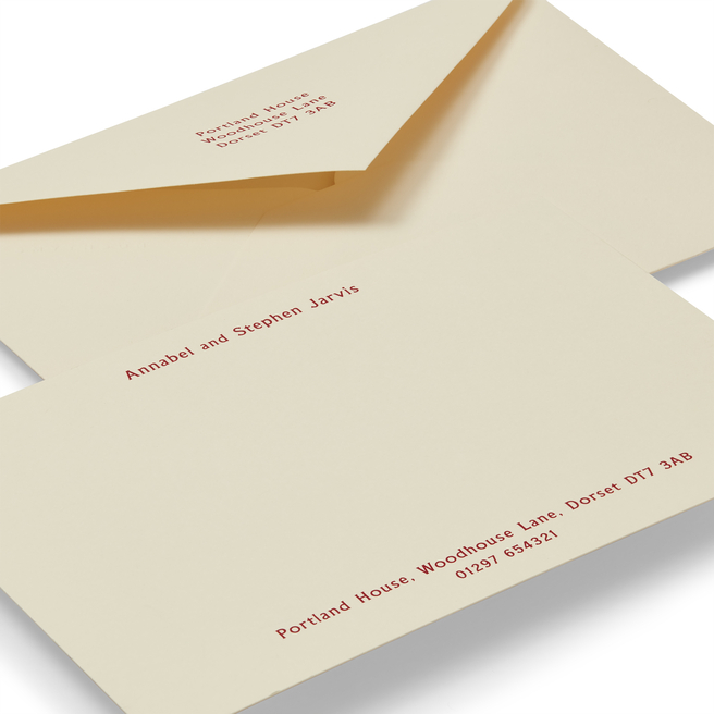Kings Correspondence Card with Name and Address (Top and Bottom)