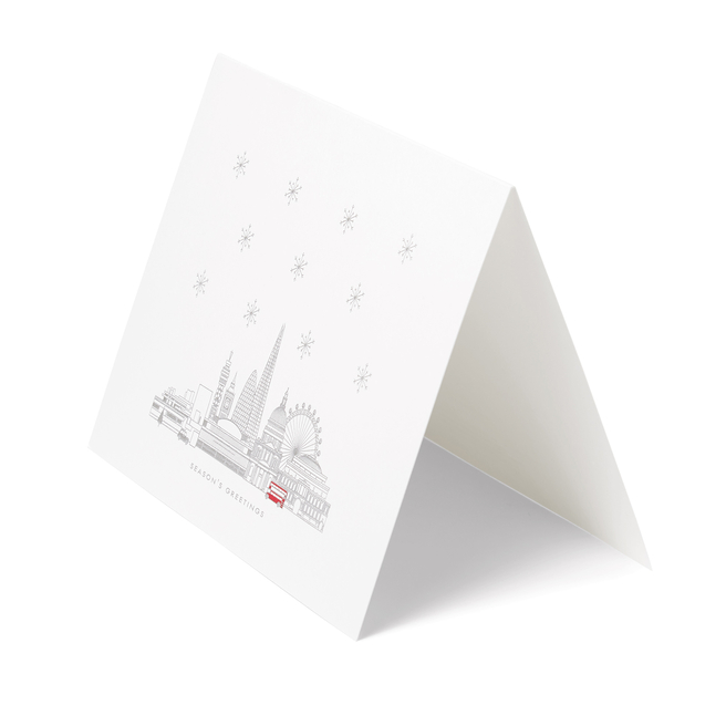 Snowy London (Red Bus) Christmas Card