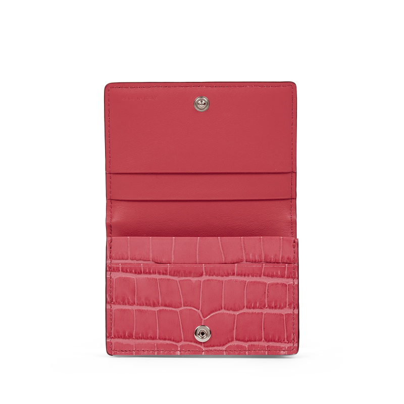 Smythson Folded Card Case with Snap Closure in Mara