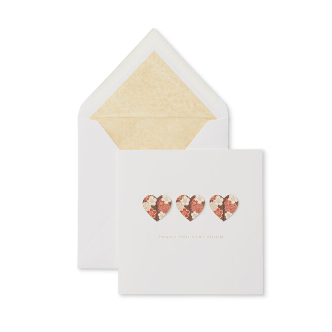 Floral Hearts Thank You Card