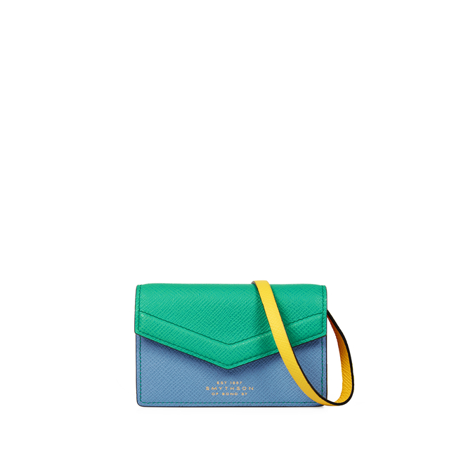 Envelope Colour Block Card Case Crossbody in Panama