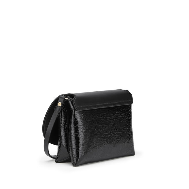 Pillow Crossbody Bag in Crinkled Patent Leather