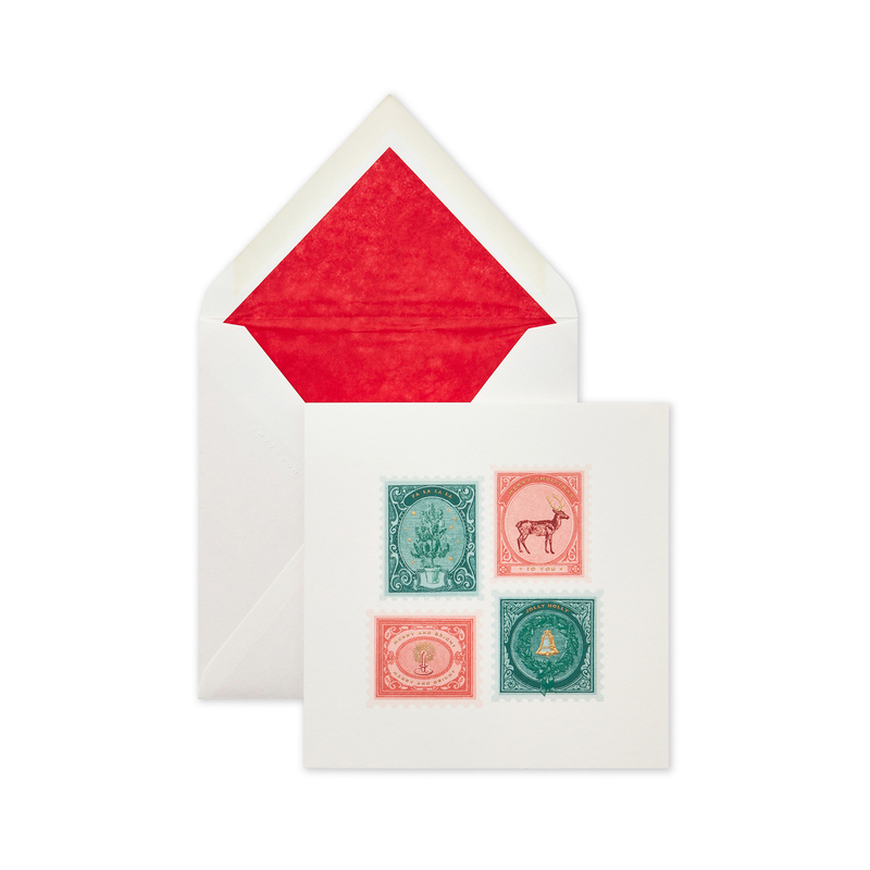 Weihnachtskarte „Stamps“