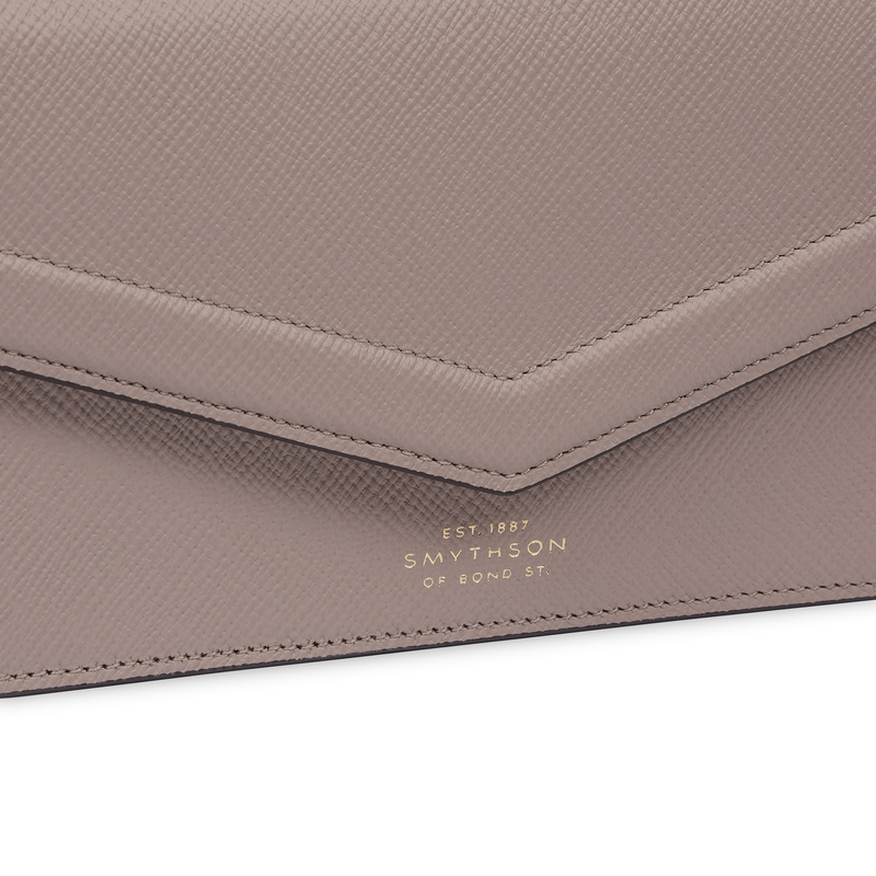 Smythson Porte-monnaie enveloppe à bandoulière en Panama