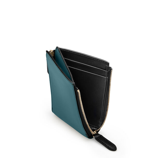 Double Zip Wallet in Smooth Leather