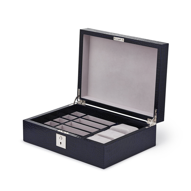 Mara 紳士用アクセサリーボックス S In Navy Smythson