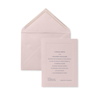 Portrait Folded Wedding Invitation with Platemark