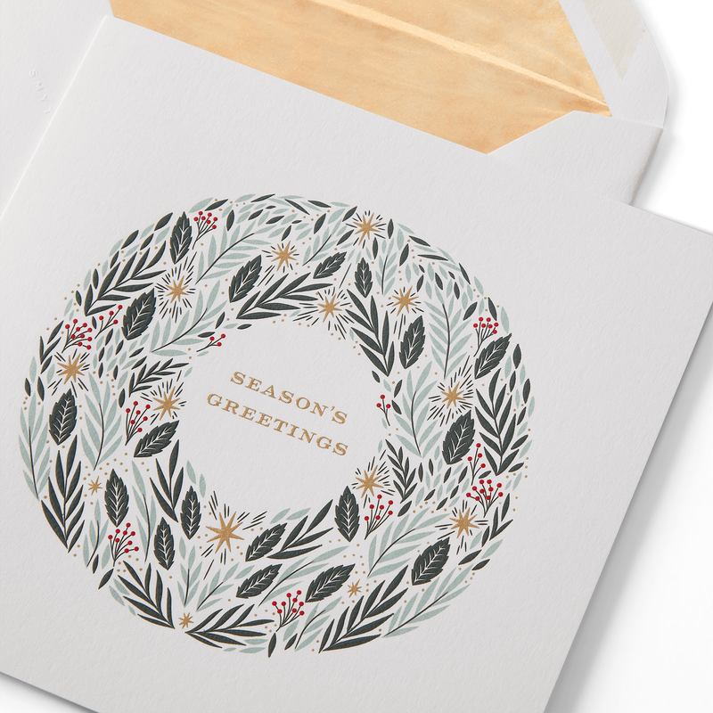 Smythson Star Wreath Christmas Card