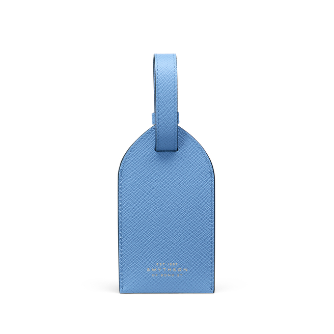 Luggage Tag in Panama in nile blue | Smythson