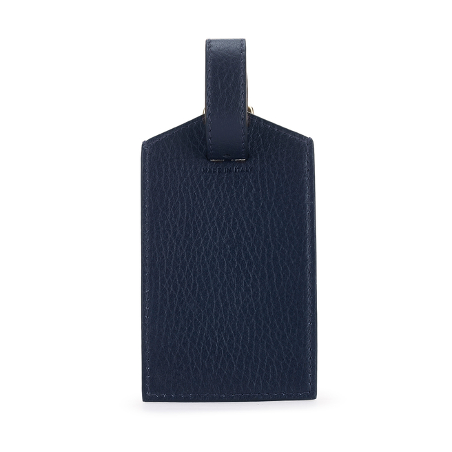 Burlington Luggage Tag In Navy Smythson