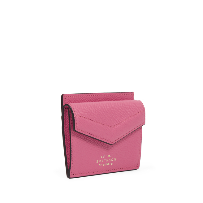 Envelope Card Case with Coin Purse in Panama in peony | Smythson