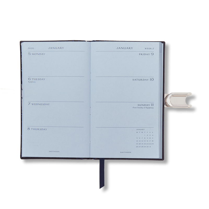 Smythson 2026 Panama Weekly Diary with Slide in Mara
