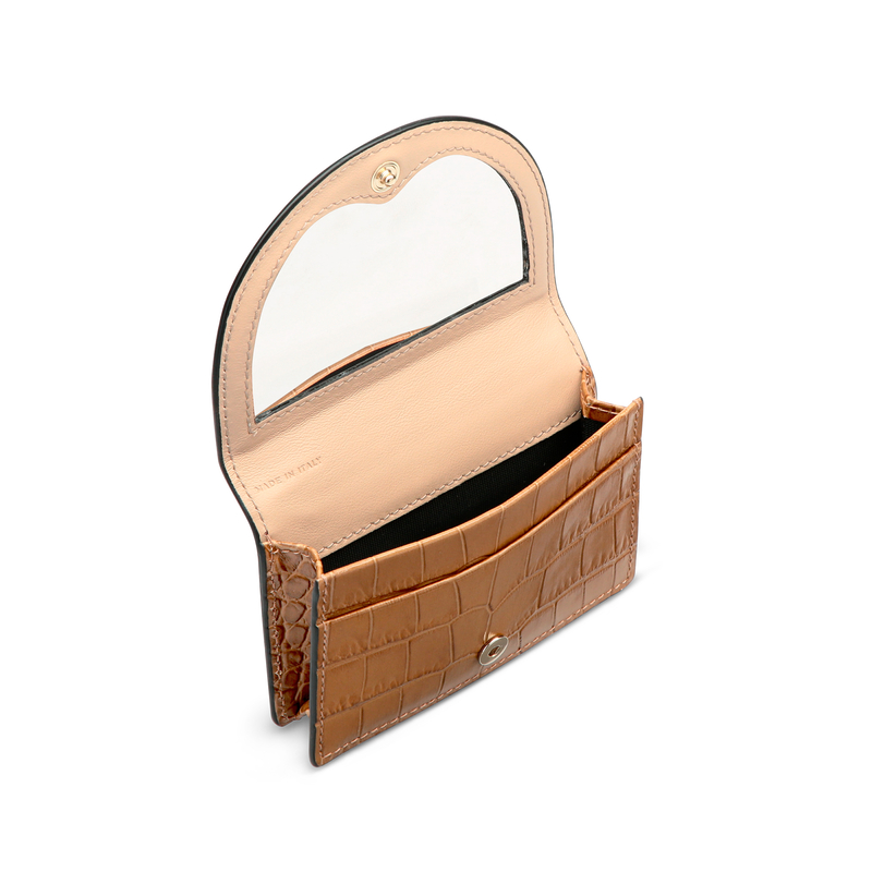 Smythson Mara Moon Card Case with Mirror