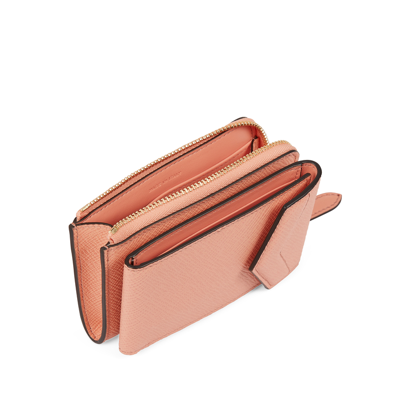 Smythson Étui pour cartes format enveloppe avec pochette zippée en Panama
