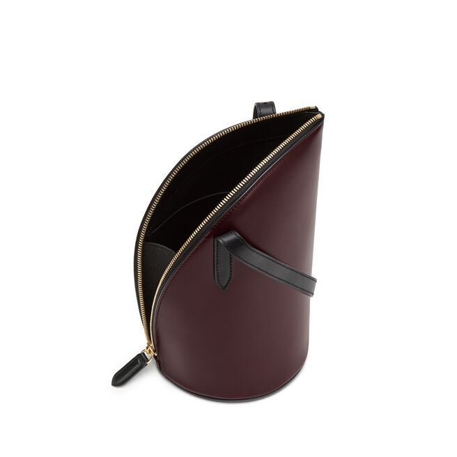 1/4 Moon Crossbody Bag in Box Calf Leather