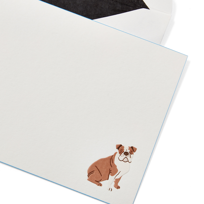 Grußkarten mit Bulldogge als Motiv