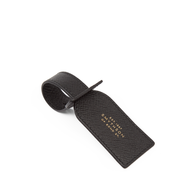 Travel Tag in Panama in black Smythson