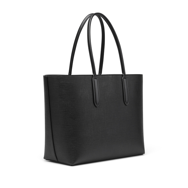 East West Tote Bag in Panama in black | Smythson