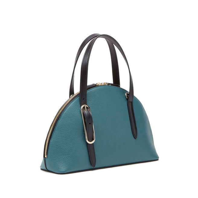 1/2 Moon Shoulder Bag in Crossgrain Leather