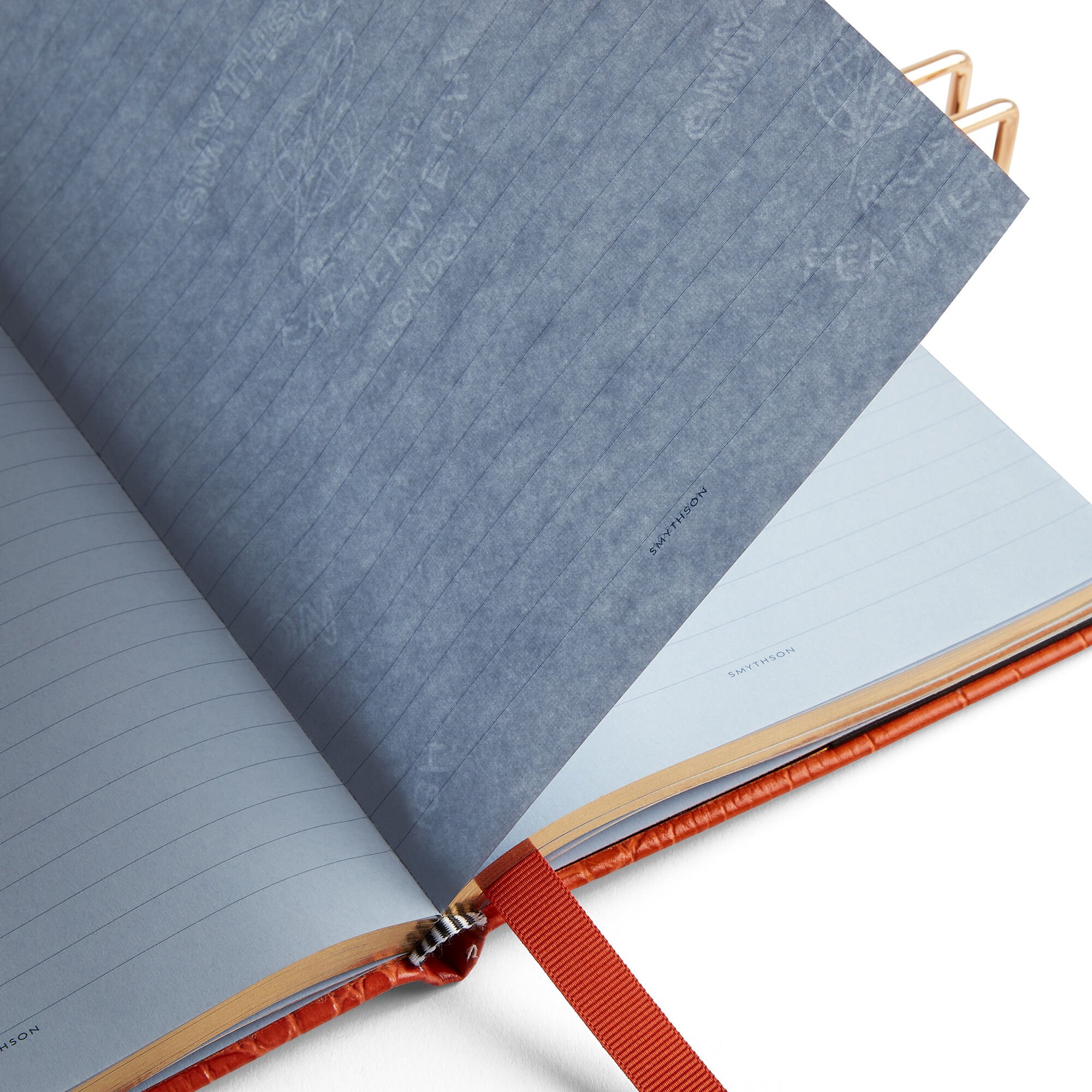 商品画像：Soho Notebook in Panama in black | Smythson 4