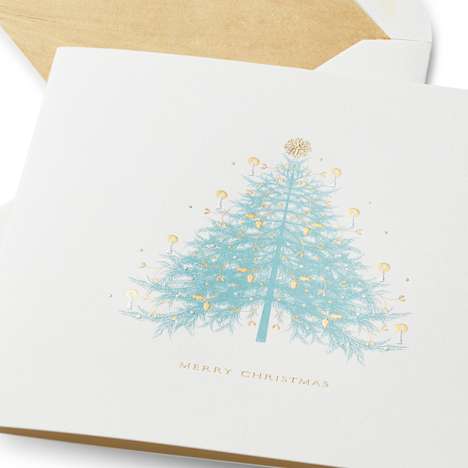 Christmas Fir Tree Cards White