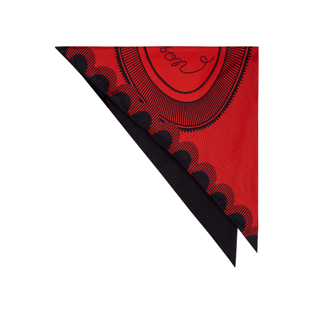 Swirl Logo Small Silk Triangle Scarf
