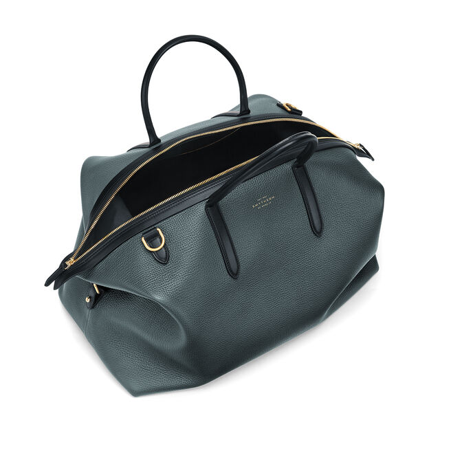 Zip Guard Travel Bag in Large Grain Leather