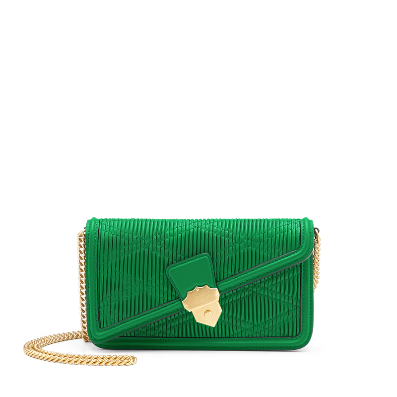 Quilted Plisse Small Envelope Chain Shoulder Bag
