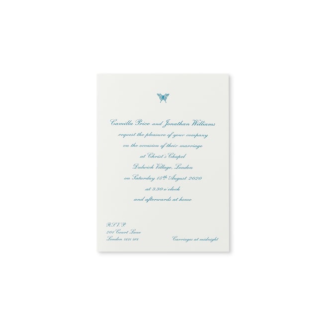 Portrait Folded Wedding Invitation