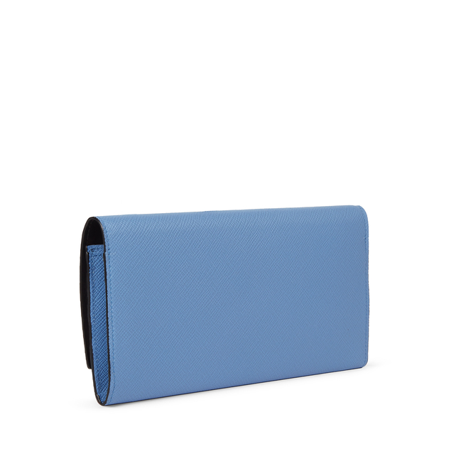 Marshall Travel Wallet in Panama in nile blue | Smythson