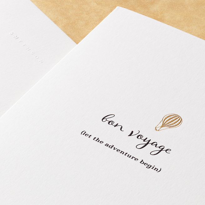 Bon Voyage Card White