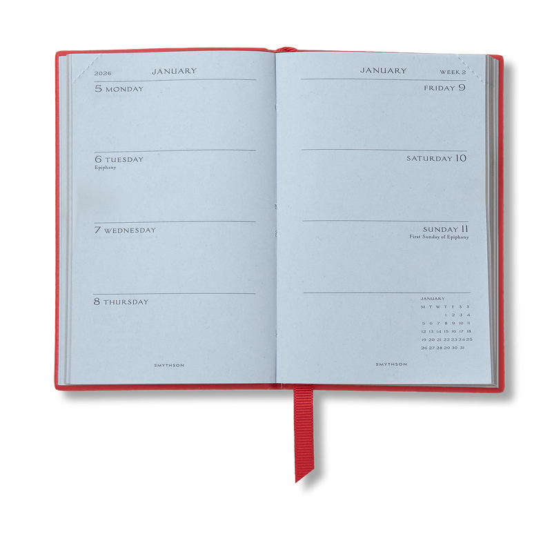 Smythson 2026 Wafer Weekly Diary in Panama