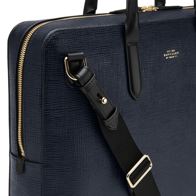 Smythson Navy Burlington Duffle Bag Smythson