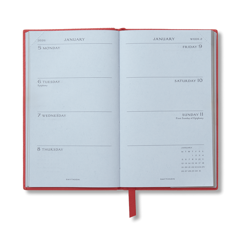 Smythson 2026 Panama Weekly Diary with Pocket