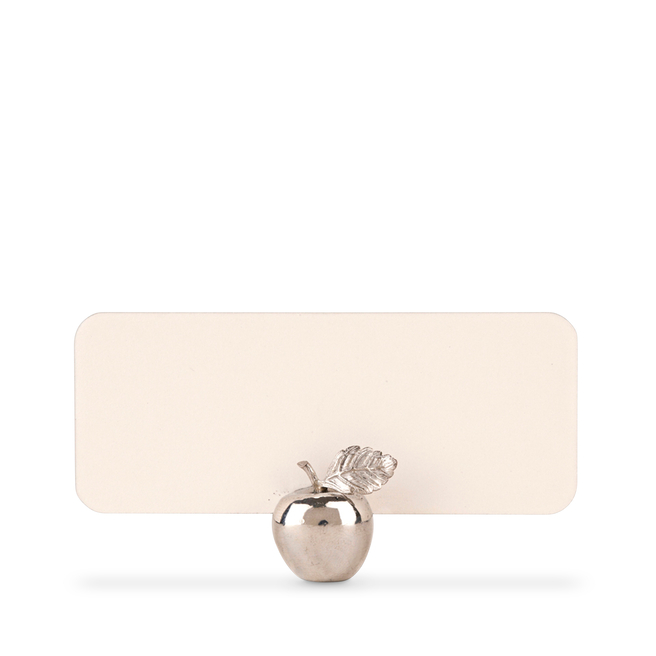 Apple Place Card Holders Silver