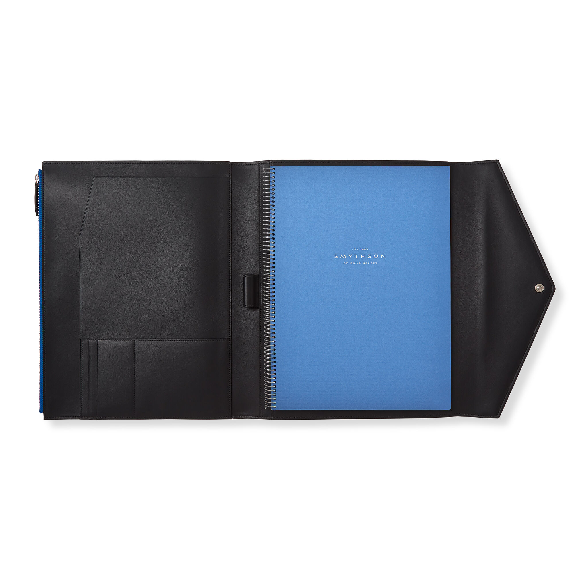 SMYTHSON Panama A4 ジップノートホルダー ネイビー スマイソン