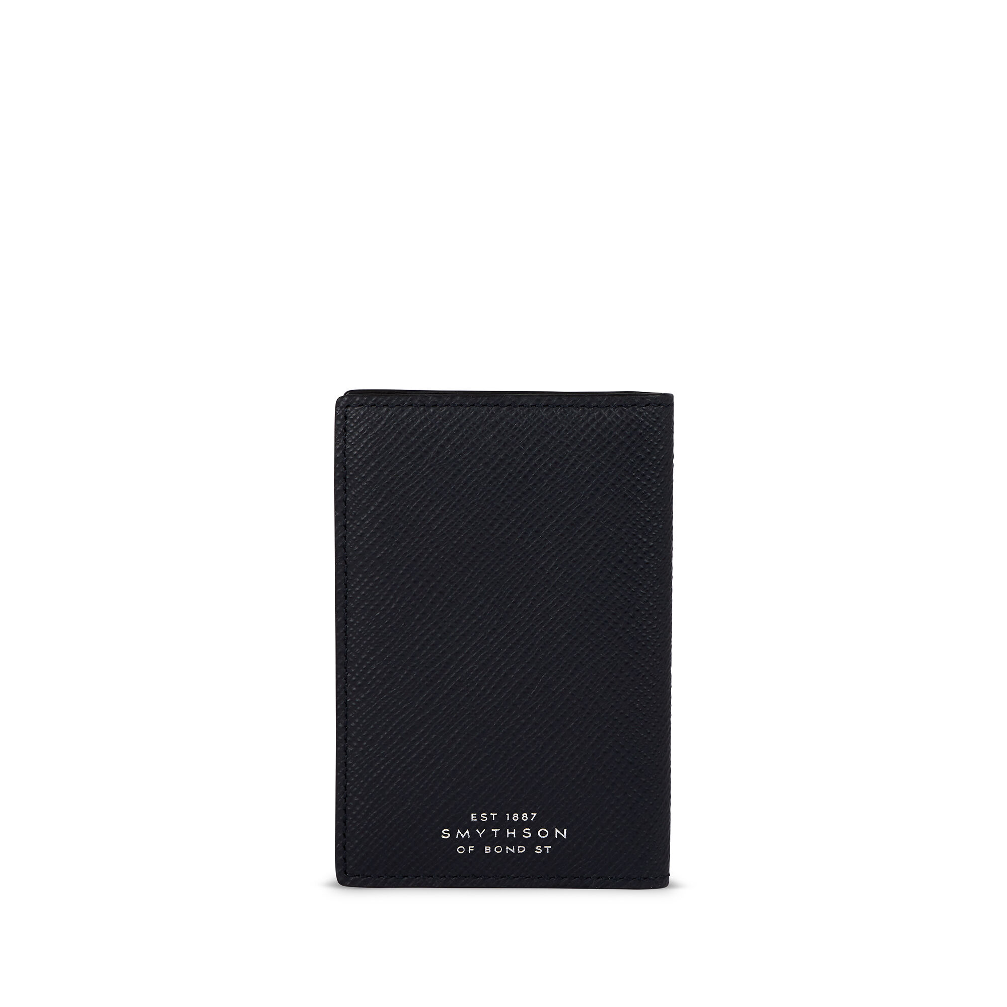 Panamaレザー6 カード二つ折りカードホルダー in black | Smythson