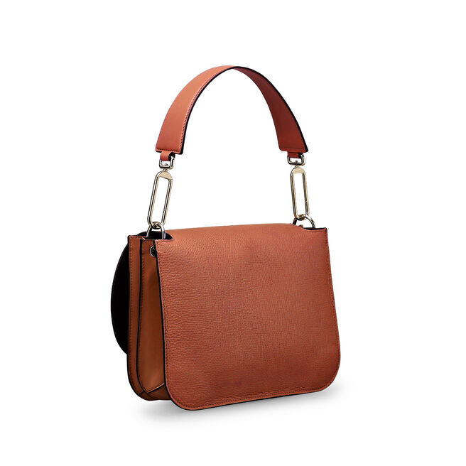 Concertina Top Handle Bag in Large Grain Leather