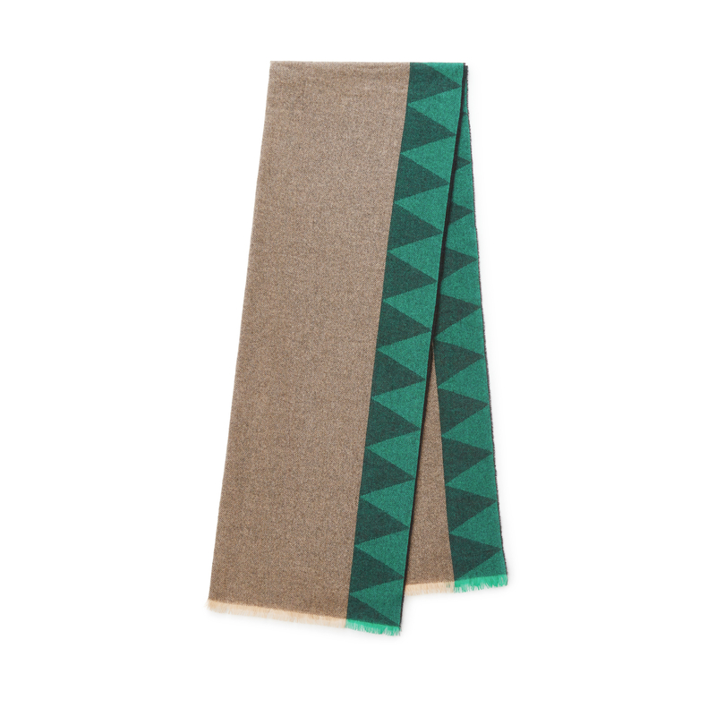 Border Cashmere Muffler Scarf