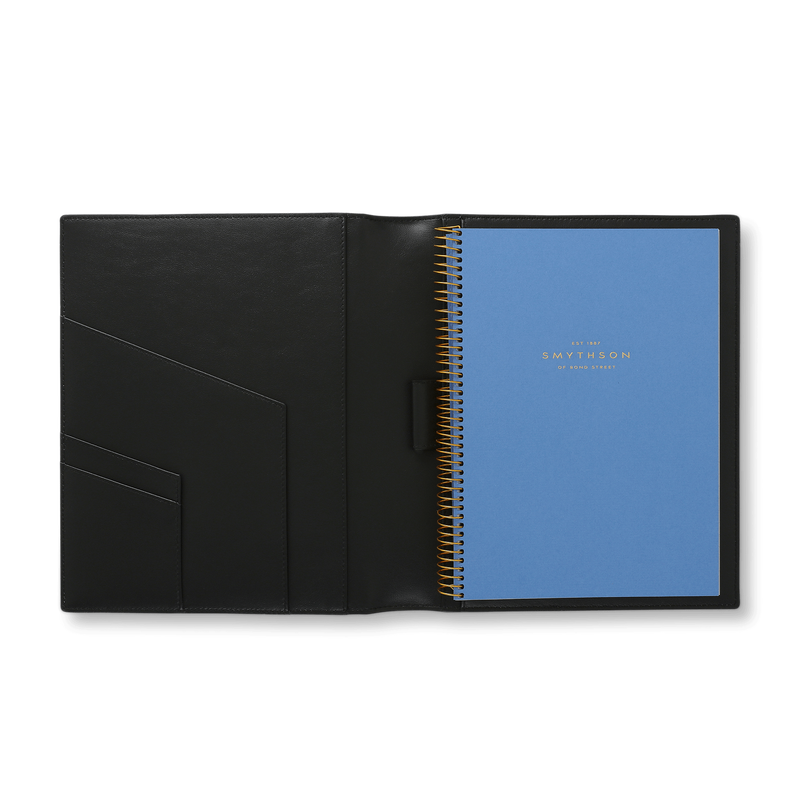 A5 Writing Folder in Panama in navy | Smythson A5 Writing Folder in Panama in navy | Smythson